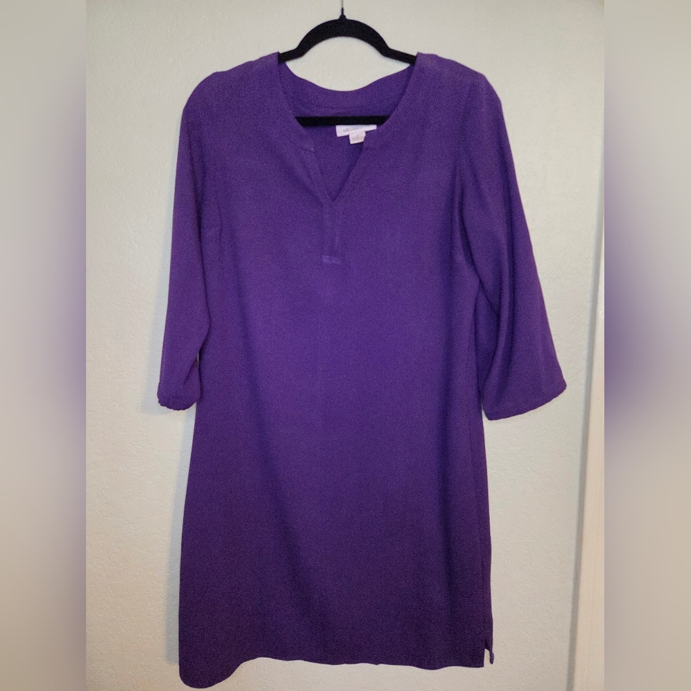 Liz Claiborne Vibrant Purple Dress-shirt